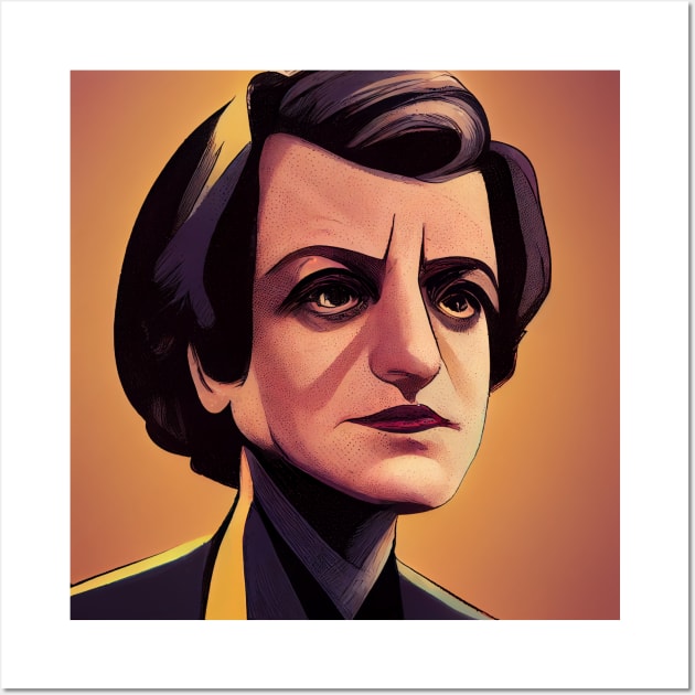 Ayn Rand portrait | Comics Style Wall Art by Classical